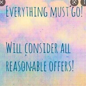 CLOSET CLEAN OUT! Willing to consider ALL reasonable offers!